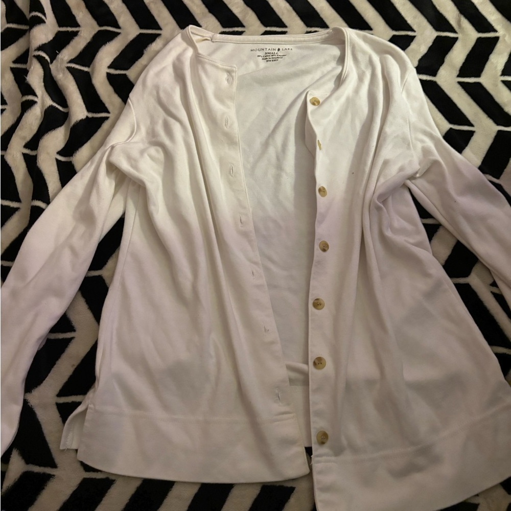 White cardigan